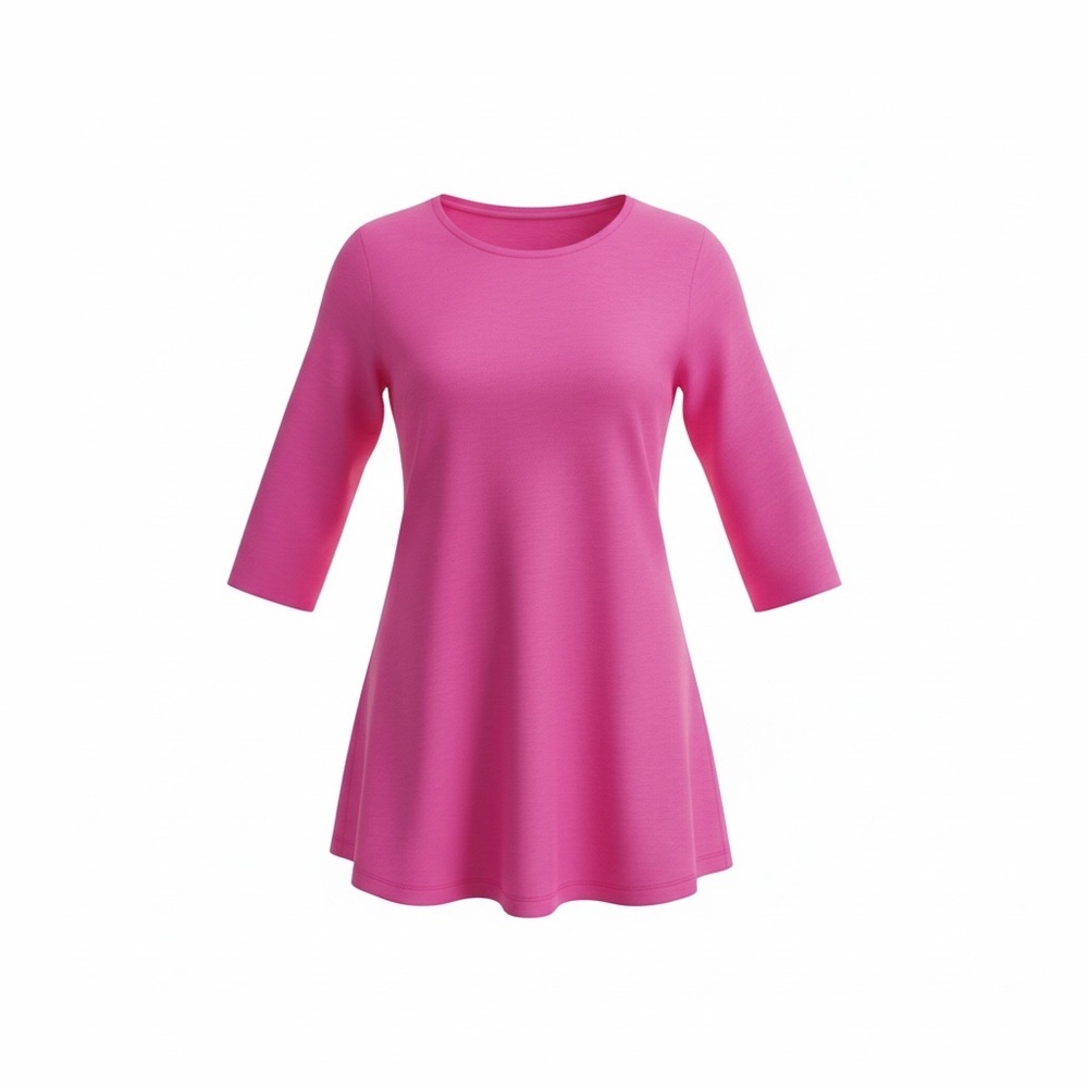 Torrid Pink Cotton Tunic Blouse Plus Size 2 Sleeve Relaxed Fit